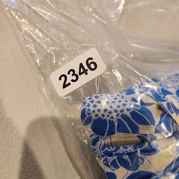 J Crew Blue Floral Halter Cross Back Cotton Voile Cover Up Mini Dress Size Small - Picture 13 of 13